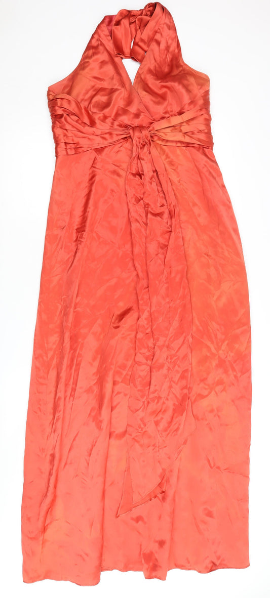 Coast Women's Red Silk Halter Dress Size 14