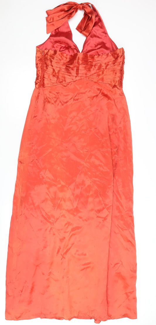 Coast Women's Red Silk Halter Dress Size 14