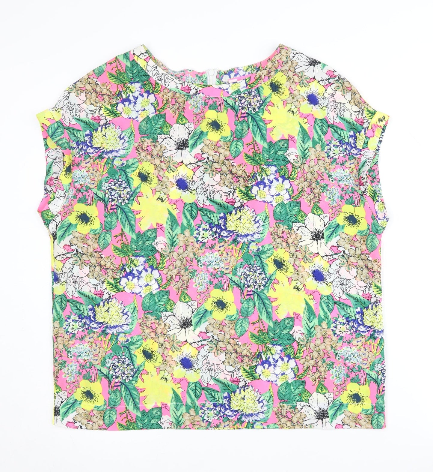 Womens UK Size 14 NEXT Multicoloured Basic Blouse