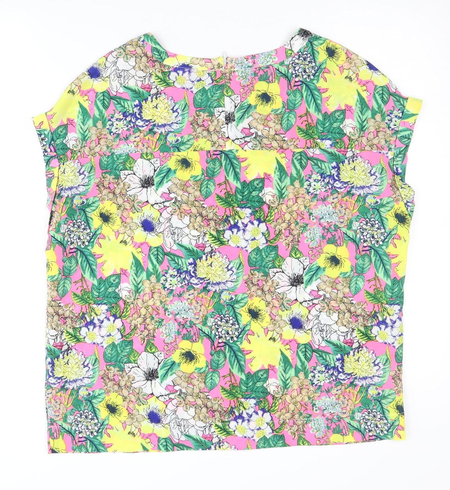 Womens UK Size 14 NEXT Multicoloured Basic Blouse