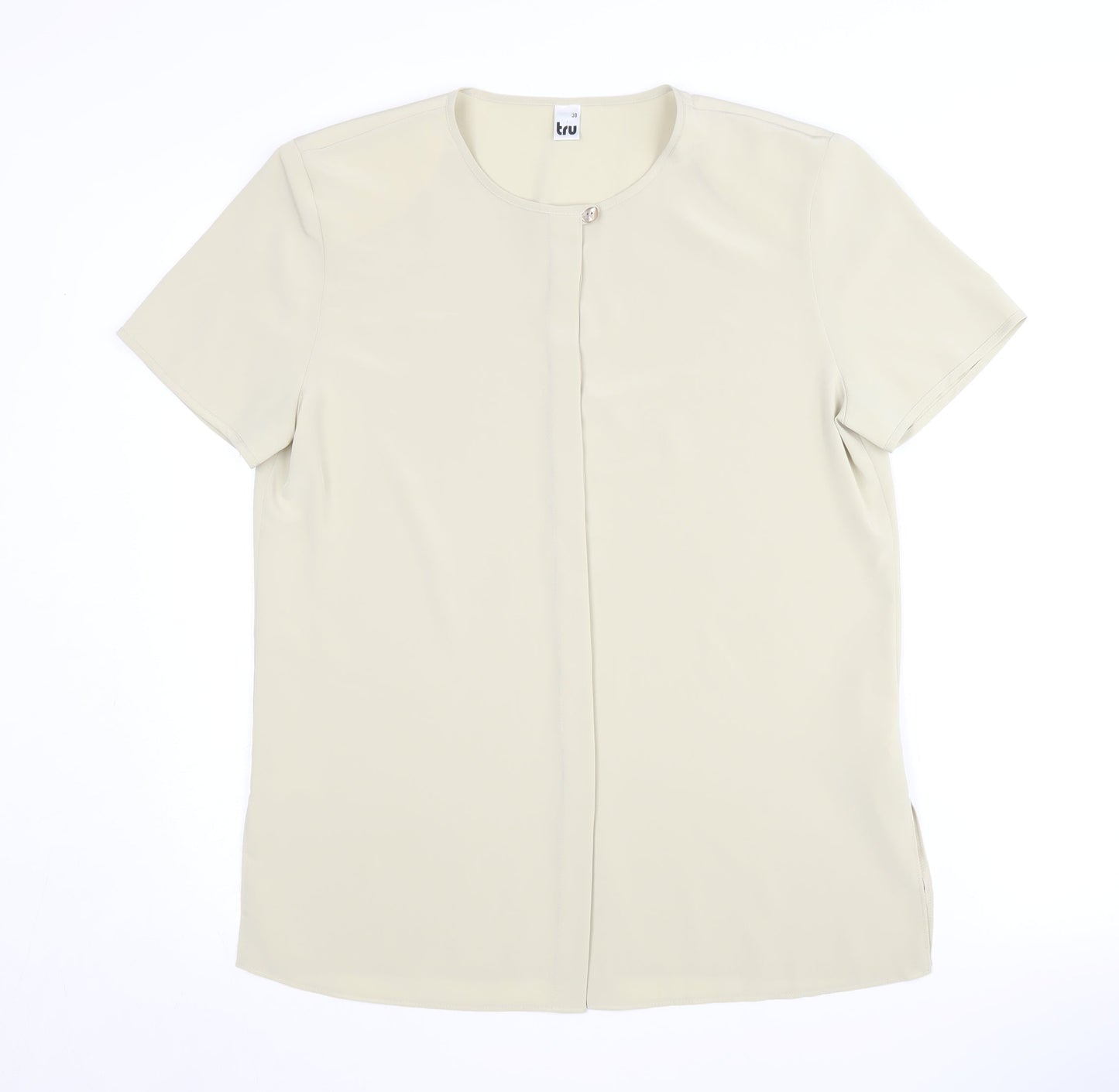 Womens UK Size 12 tru Beige Basic Blouse
