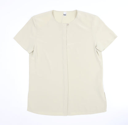 Womens UK Size 12 tru Beige Basic Blouse