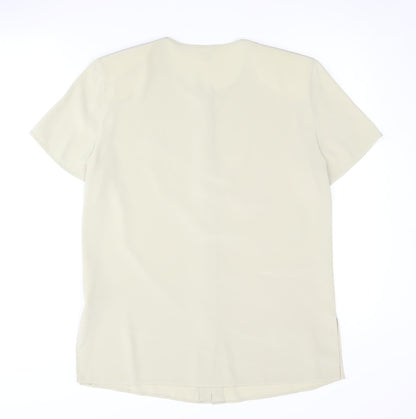 Womens UK Size 12 tru Beige Basic Blouse