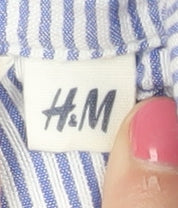 Womens UK Size 8 H&M Blue Basic Button-Up