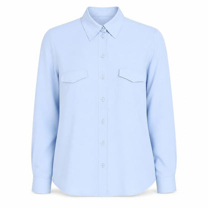 Womens UK Size 14 Basler Blue Basic Button-Up