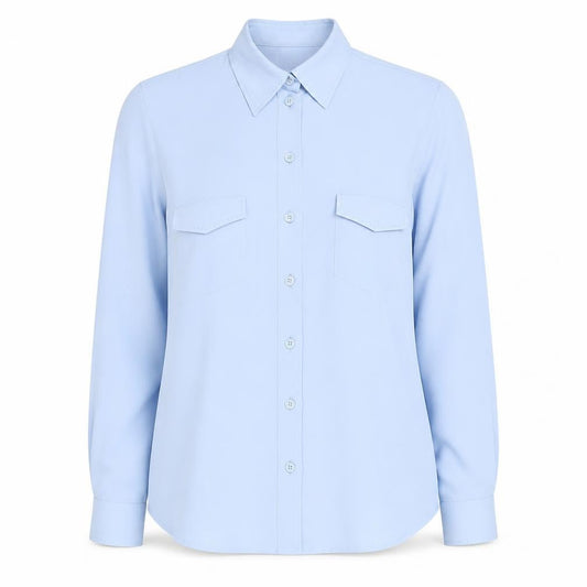 Womens UK Size 14 Basler Blue Basic Button-Up