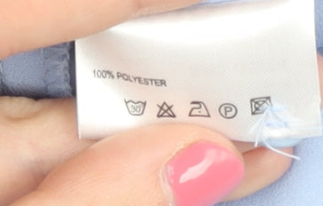 Basler Women's Blue Button-Up Shirt, Size 14, Long Sleeve