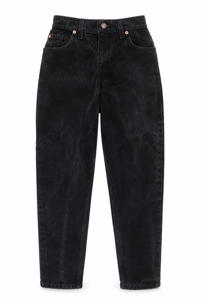 Womens UK Size 6 Levi's Relaxed Fit Tapered Black Jeans