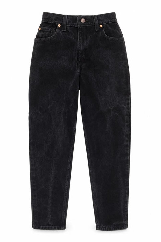Womens UK Size 6 Levi's Relaxed Fit Tapered Black Jeans