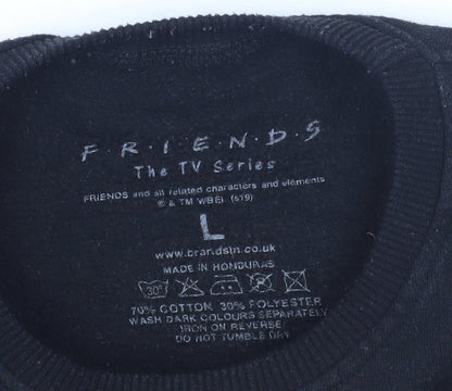 FRIENDS Black Unisex L Pullover Sweatshirt