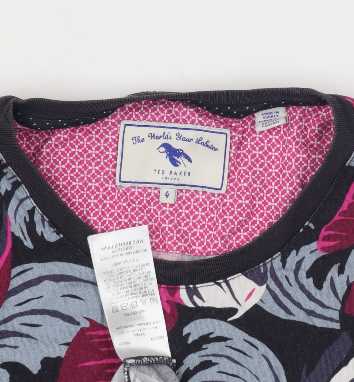 Womens UK Size 12 Ted Baker Multicoloured Jersey T-Shirt