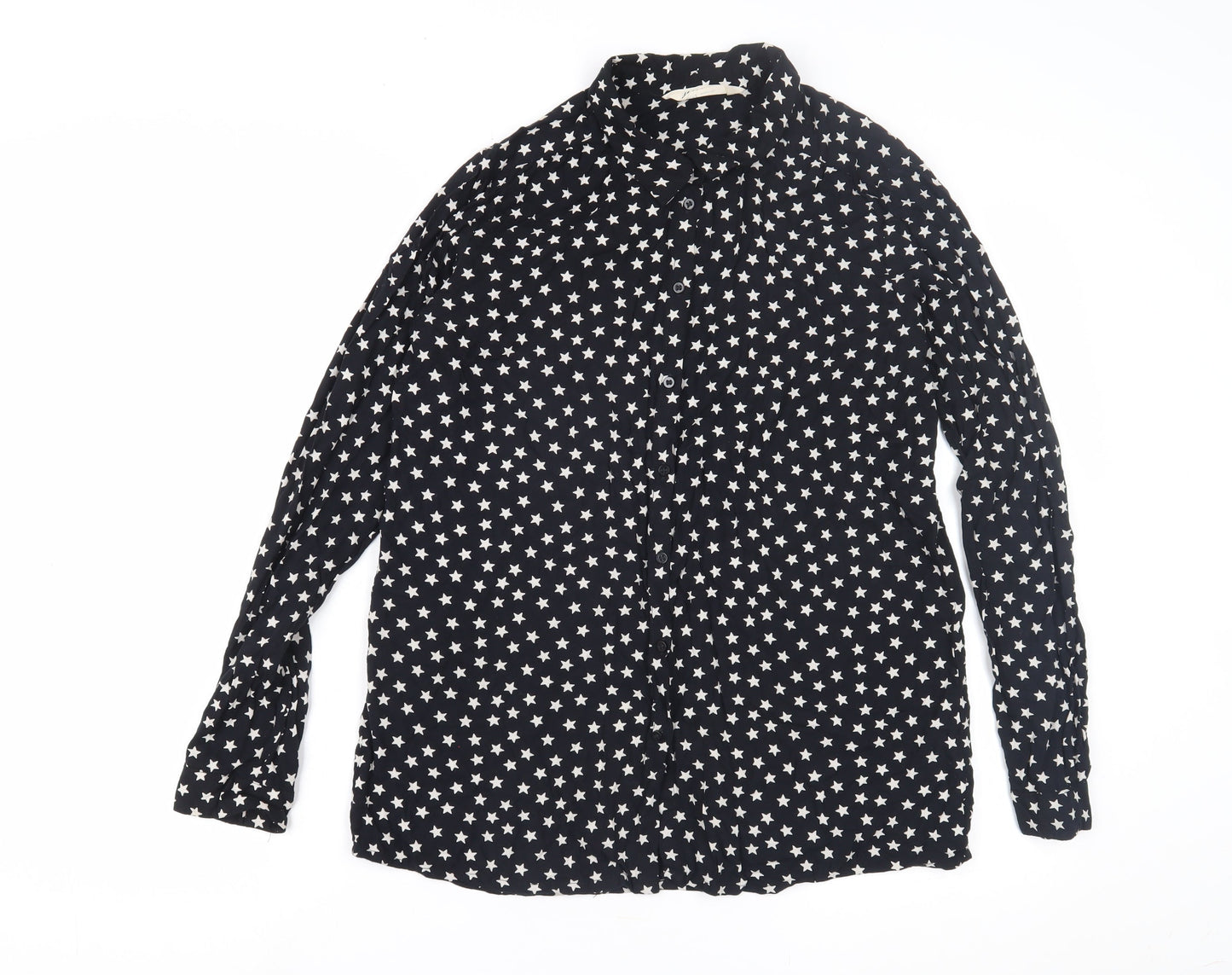 Womens UK Size 12 H&M Black Basic Blouse