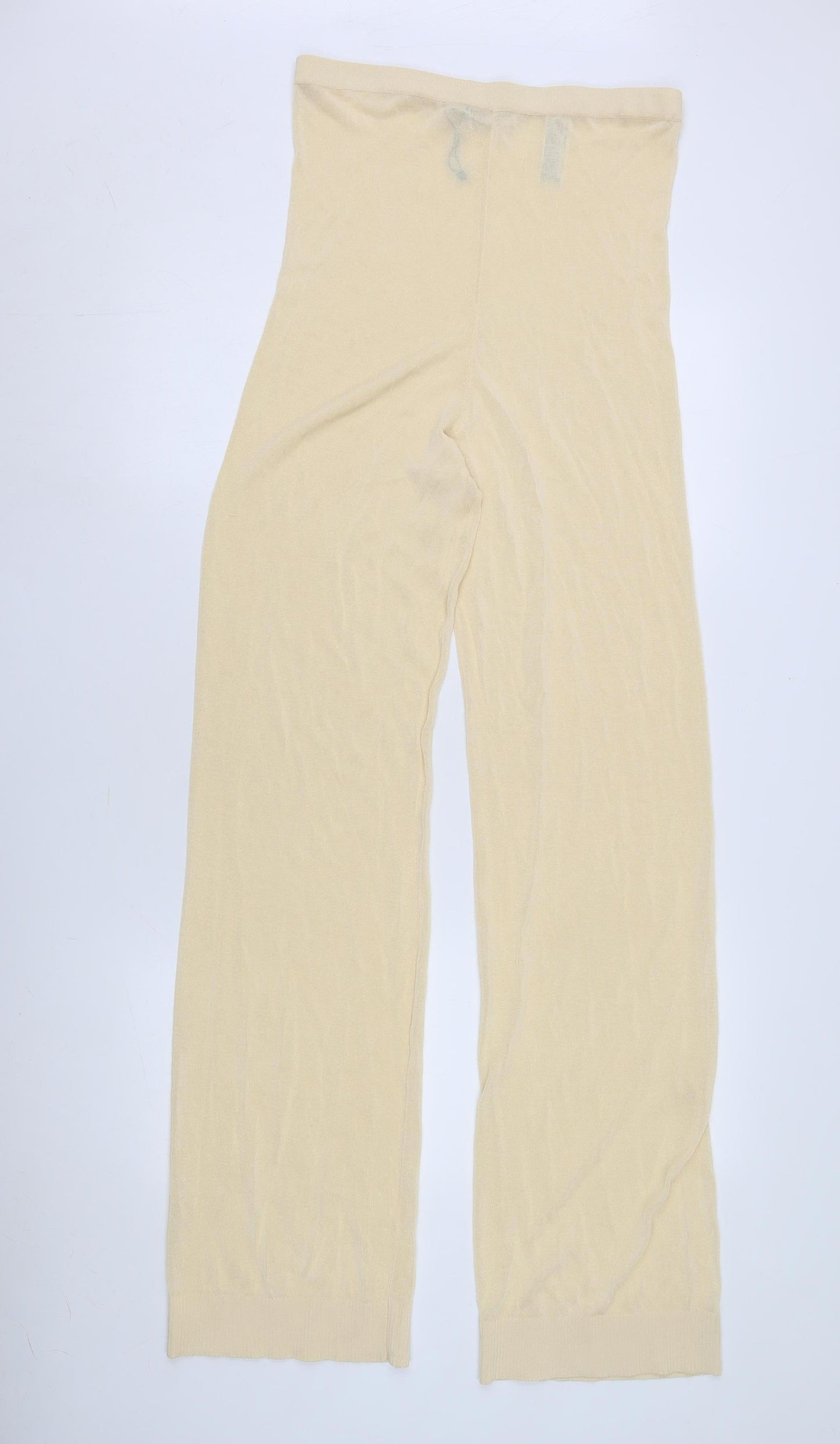 Womens UK Size L Zara Regular Fit  Ivory Trousers