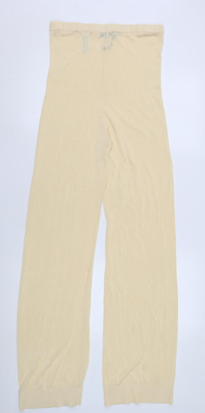 Womens UK Size L Zara Regular Fit  Ivory Trousers