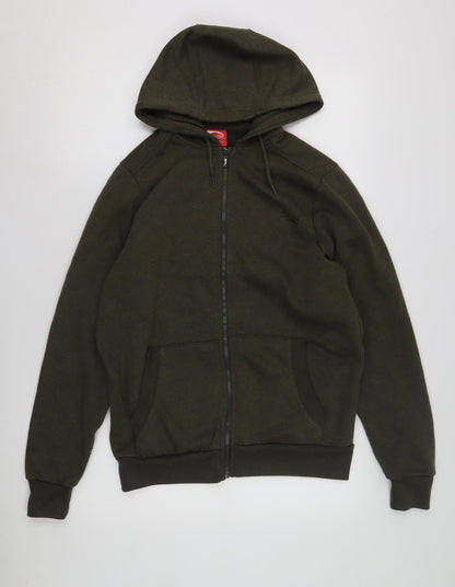 Mens UK Size S Slazenger Green Full Zip Hoodie