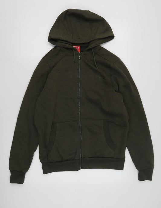 Mens UK Size S Slazenger Green Full Zip Hoodie