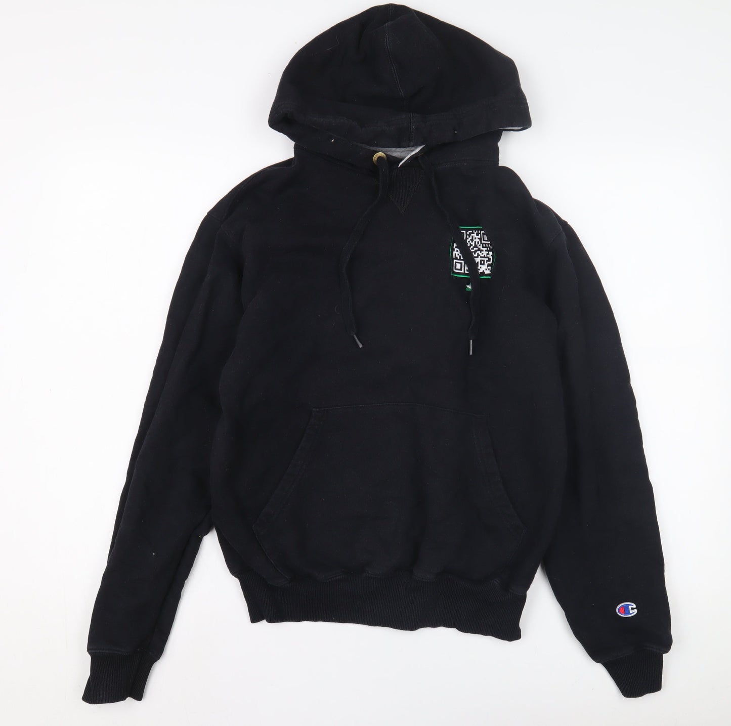 Mens UK Size S Champion Black Pullover Hoodie