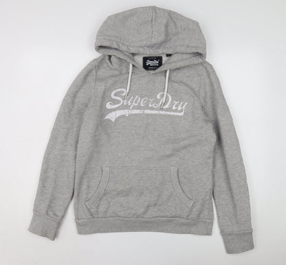 Superdry Women's Grey Pullover Hoodie, Size 14