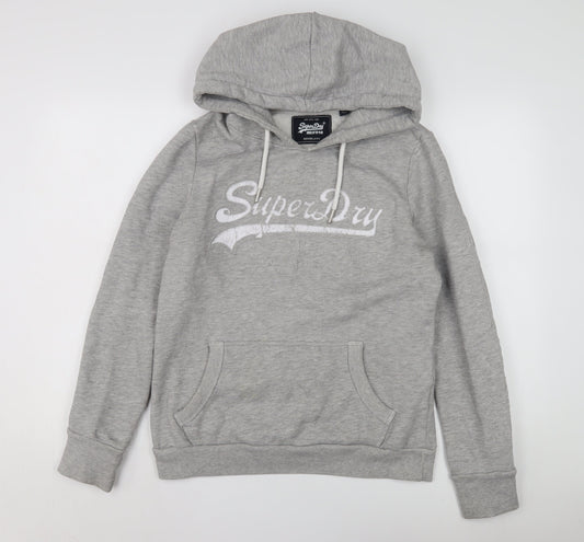 Superdry Women's Grey Pullover Hoodie, Size 14