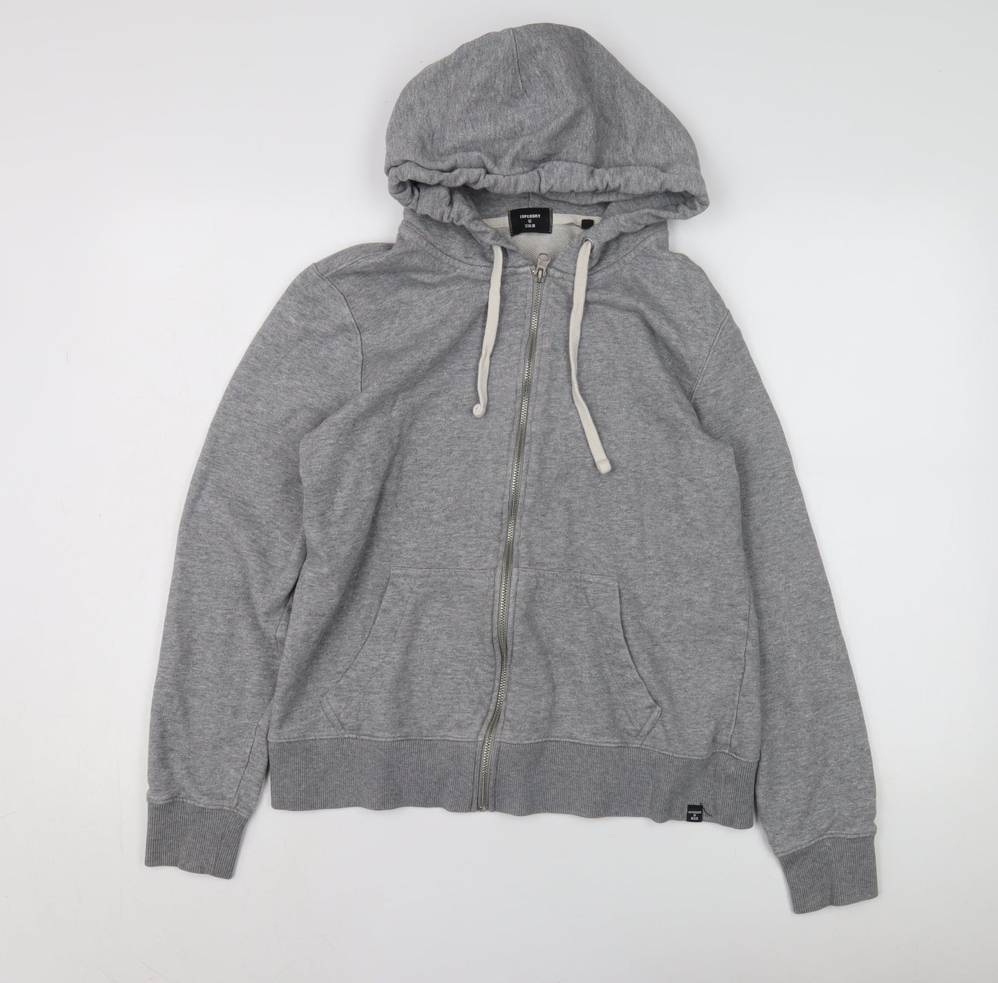 Superdry Women's Grey Full Zip Hoodie Size 12