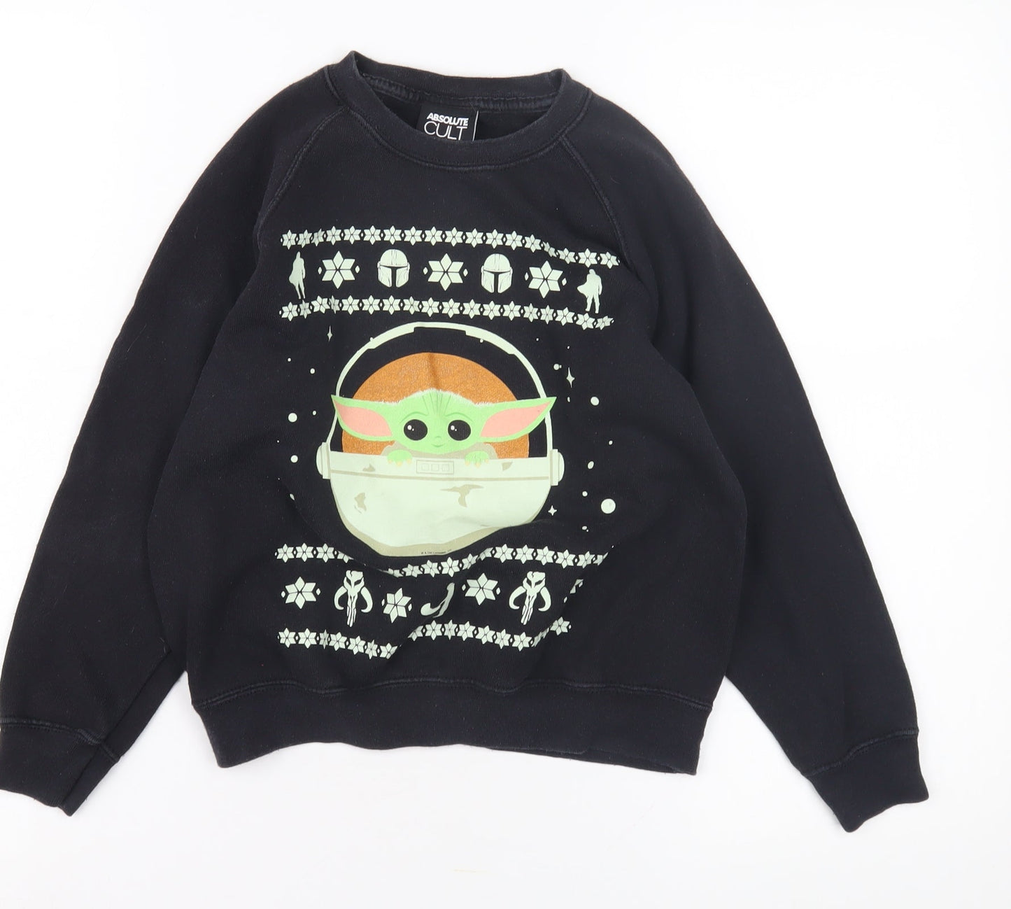 Absolute Cult Black Unisex Kids M Holiday Graphic Sweatshirt