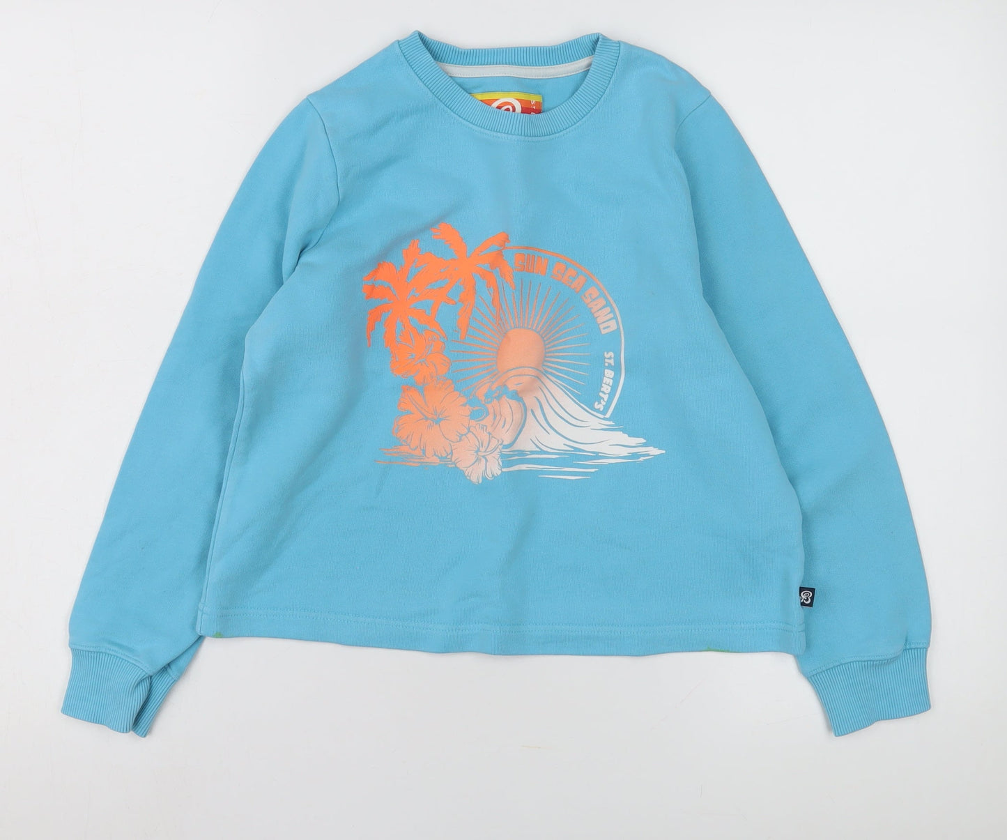 St. Bert's Girls Blue Pullover Sweatshirt 9-10 Years - Graphic Beach