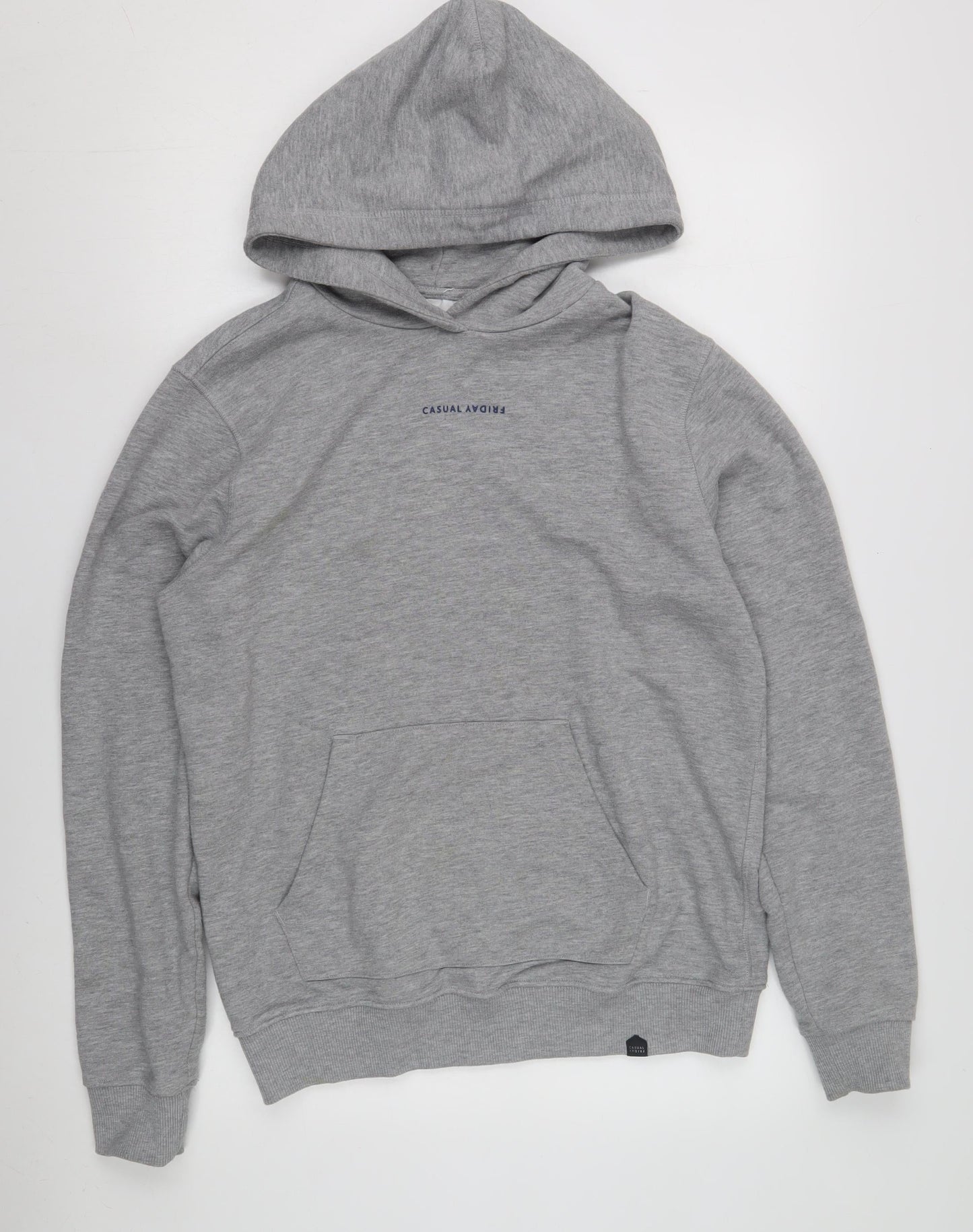 Casual Friday Men's Grey Pullover Hoodie M