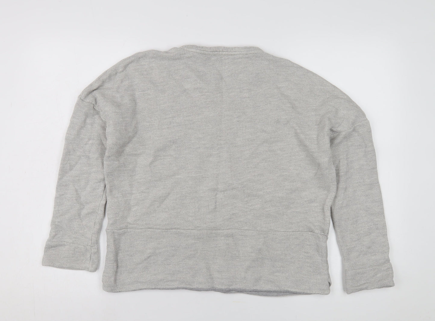 Whistles Women's Grey Cotton Pullover Sweatshirt, Size 16