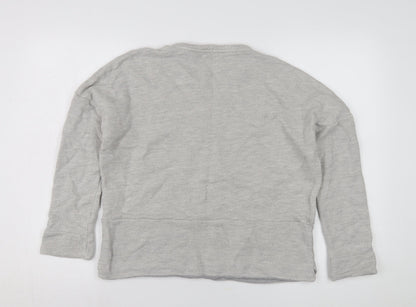 Whistles Women's Grey Cotton Pullover Sweatshirt, Size 16