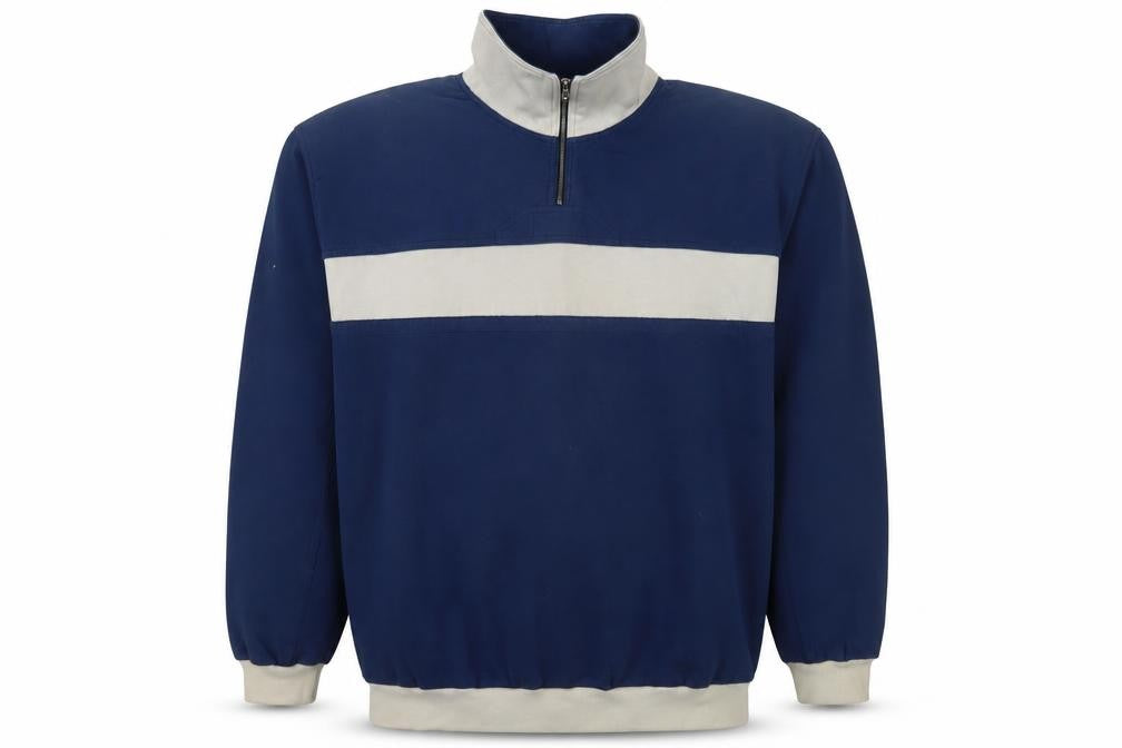 Mens UK Size L Springfield Blue 1/2 Zip Sweatshirt