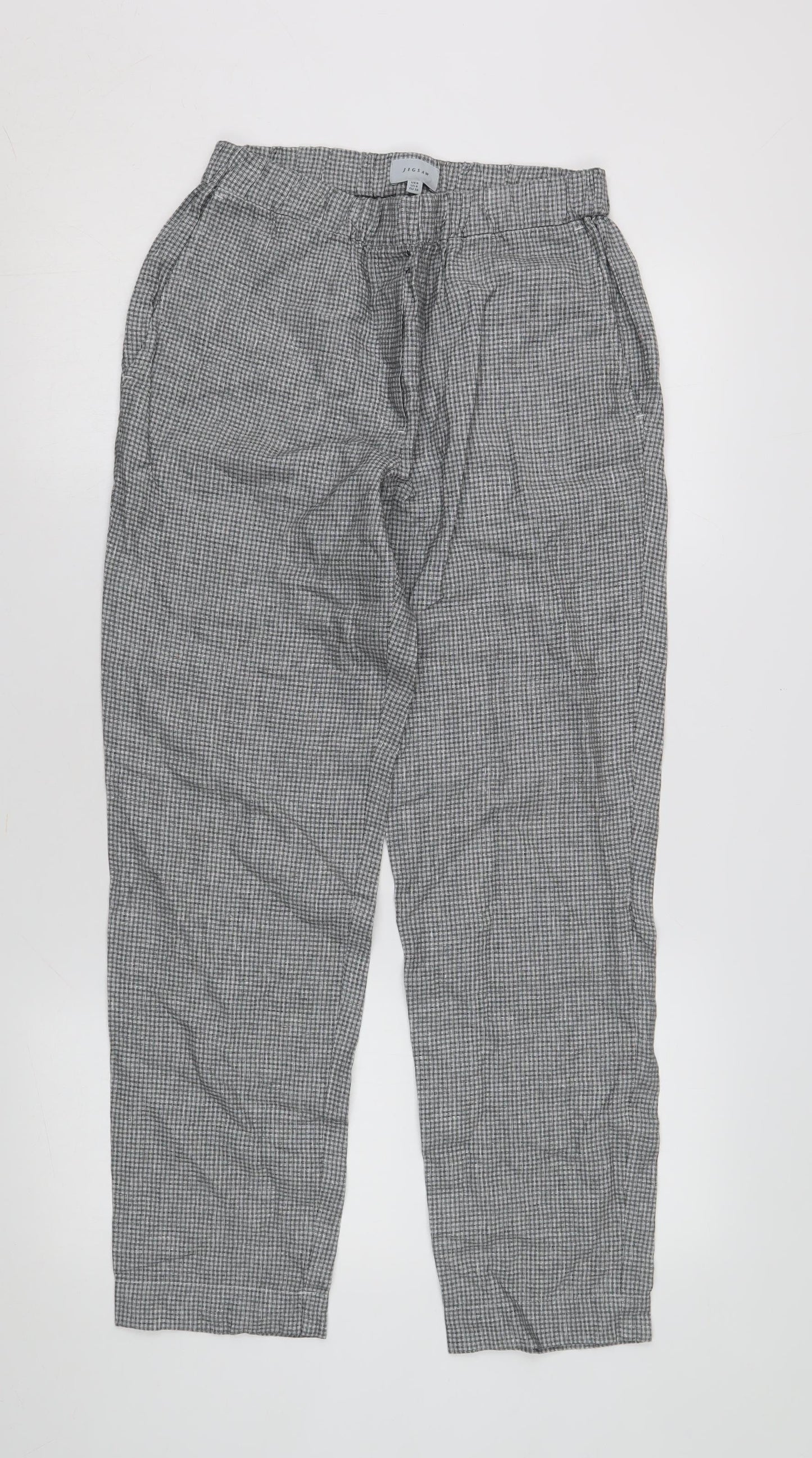 Womens UK Size 8 Jigsaw Relaxed Fit Casual Grey Trousers