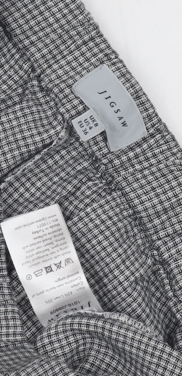Womens UK Size 8 Jigsaw Relaxed Fit Casual Grey Trousers