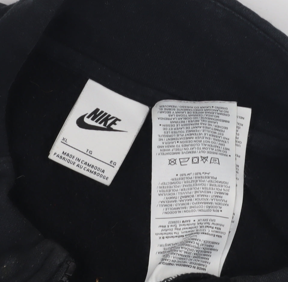 Mens UK Size XL Nike Black Full Zip Sweatshirt