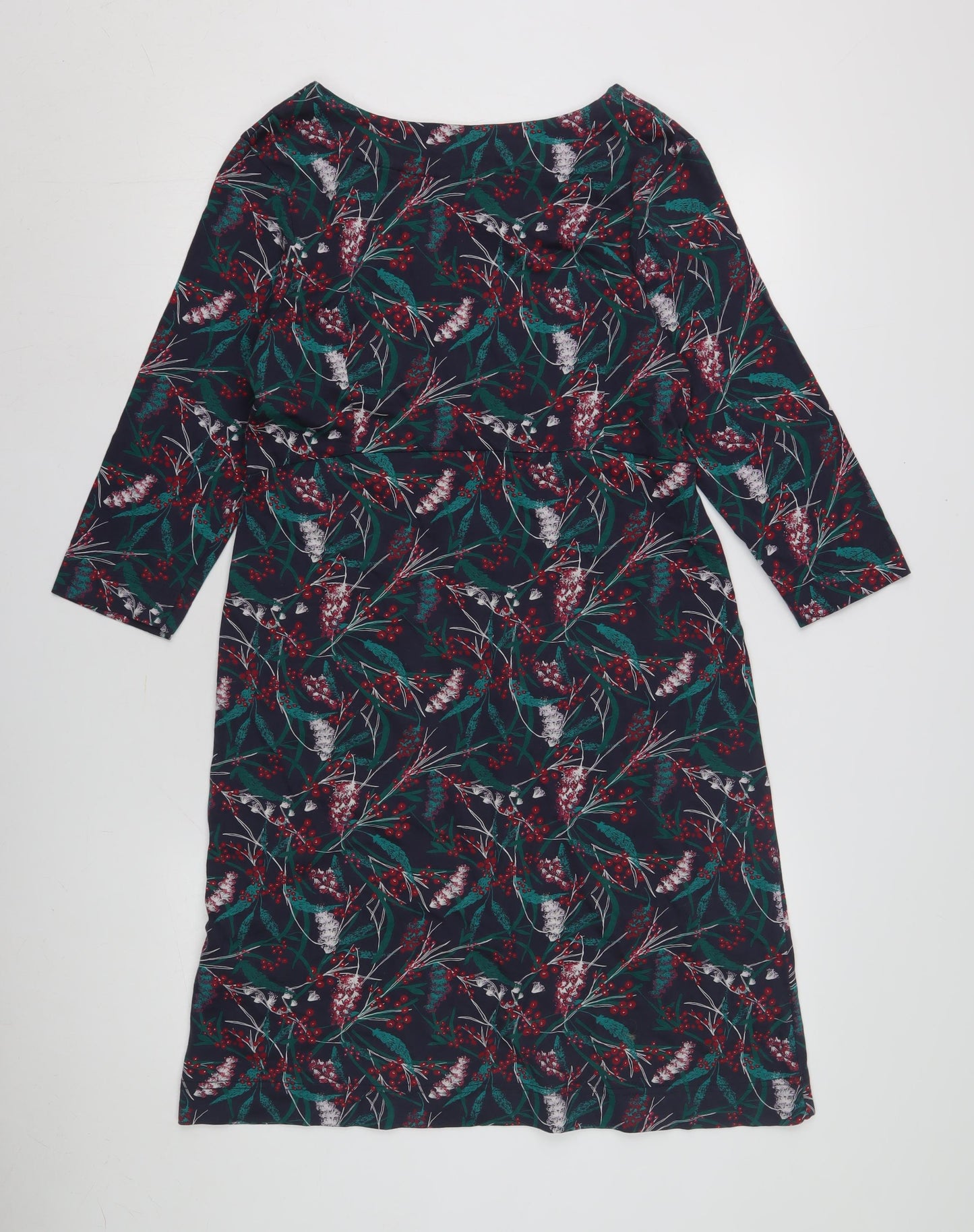 Weird Fish Women's Multicoloured 3/4 Sleeve Dress
