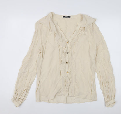 Womens UK Size 12 Oasis Ivory Basic Blouse