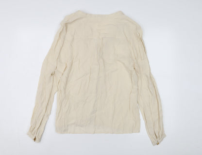 Womens UK Size 12 Oasis Ivory Basic Blouse