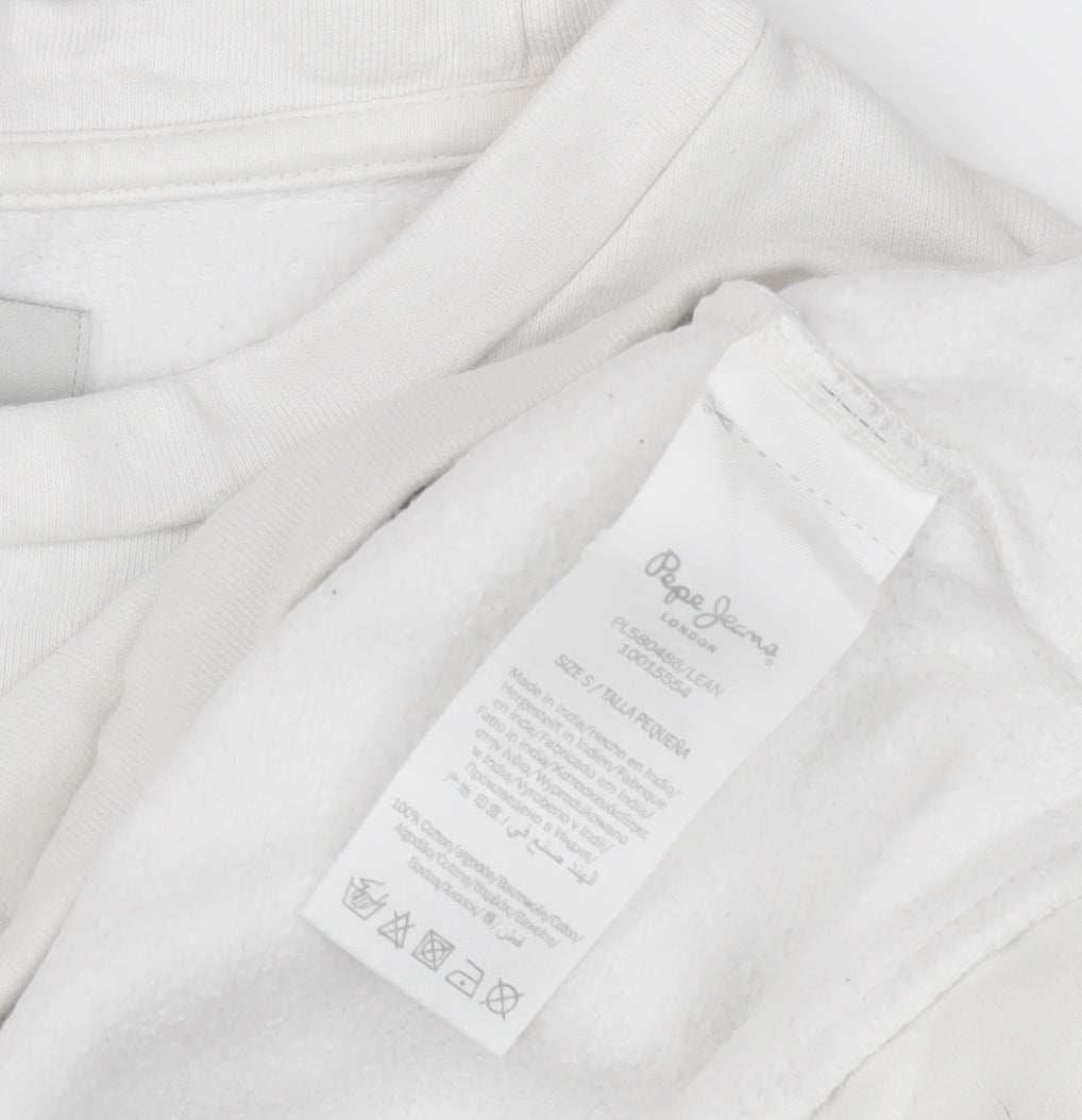 Pepe Jeans Women's White Pullover Sweatshirt Size M