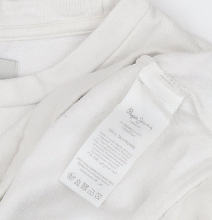 Pepe Jeans Women's White Pullover Sweatshirt Size M
