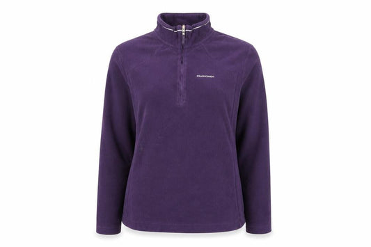 Womens UK Size 10 Craghoppers Purple 1/2 Zip Sweatshirt