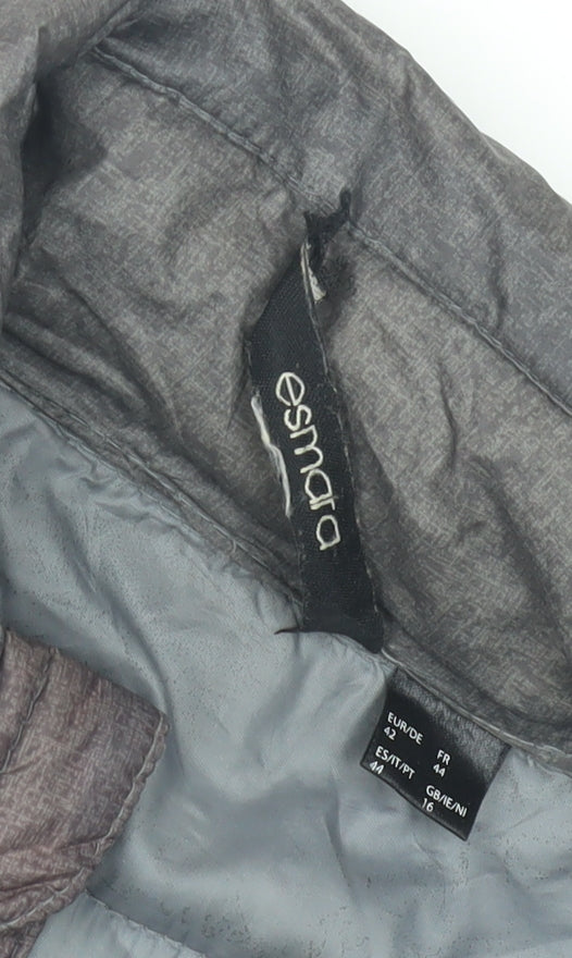 Esmara Women's Grey Puffer Jacket, Size 16, Lightweight
