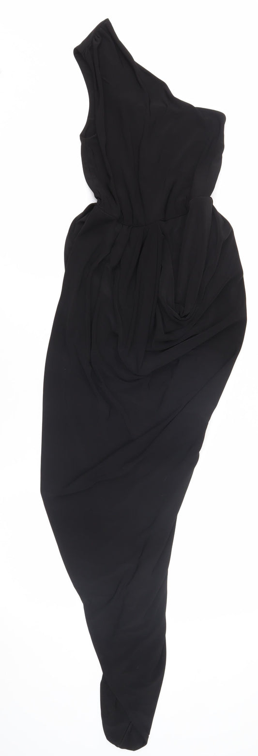 Club L London Women's Black One Shoulder Dress Size 6