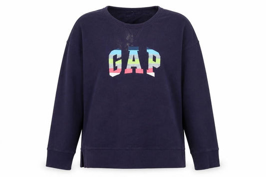 Gap Women's Blue Pullover Logo Sweatshirt M Casual