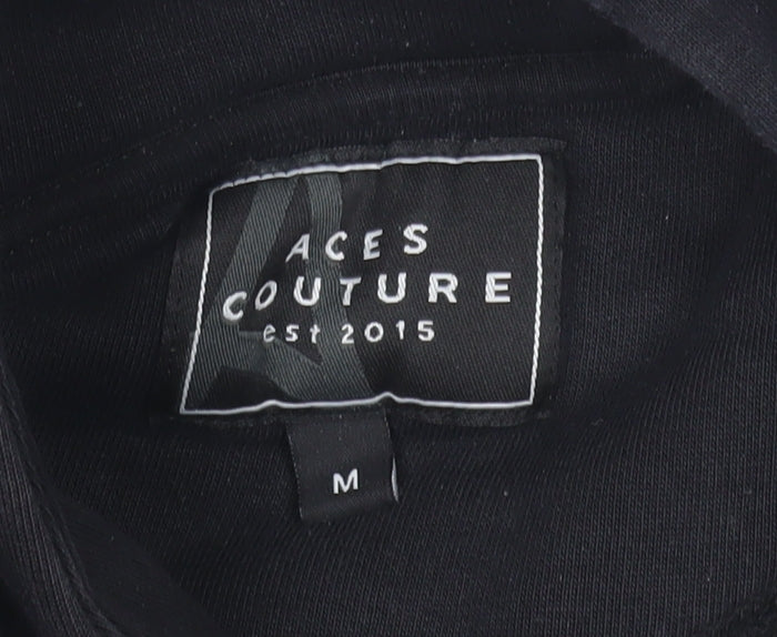 ACES Couture Women’s Black Embroidered Pullover Hoodie - M