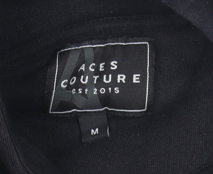 ACES Couture Women’s Black Embroidered Pullover Hoodie - M