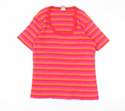 Womens UK Size L Country Casuals Multicoloured Basic T-Shirt