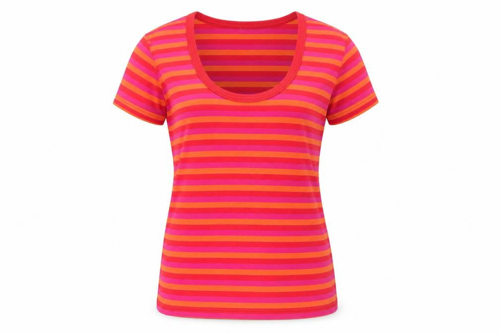 Womens UK Size L Country Casuals Multicoloured Basic T-Shirt
