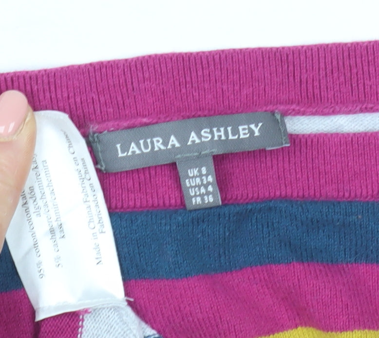 Womens UK Size 8 Laura Ashley Multicoloured Pullover Jumper