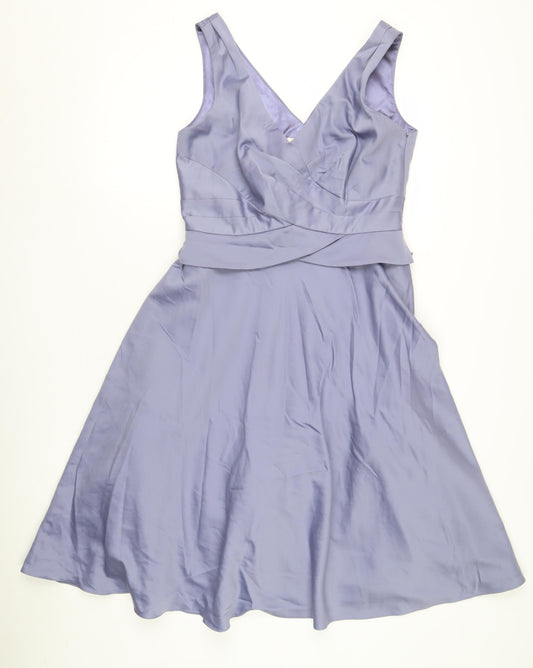 Monsoon Women's Purple A-Line Sleeveless Dress Size 12