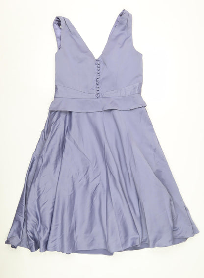 Monsoon Women's Purple A-Line Sleeveless Dress Size 12