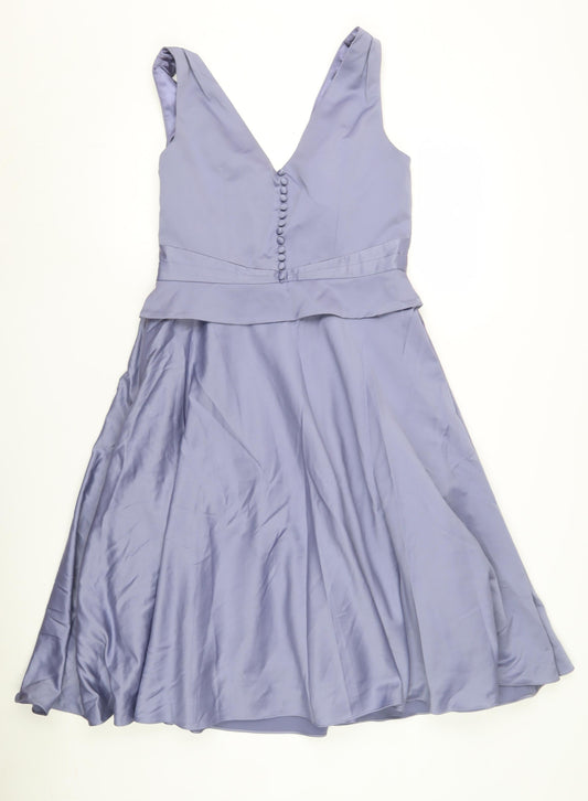 Monsoon Women's Purple A-Line Sleeveless Dress Size 12